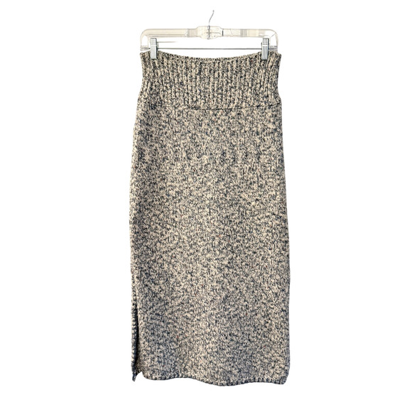 NEW! Ulla Johnson L Marled $475 Stretch Wool Sweater Midi Skirt Whipstitch Blue - Picture 3 of 12